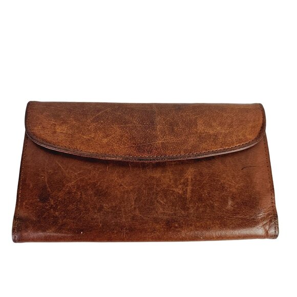 Vintage 1970's Coach Brown Leather Turnkey Crossbody with Matching Wallet, EUC - Picture 6 of 8